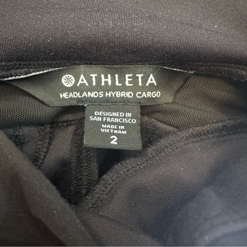 Athleta Headlands Hybrid Cargo Leggings Tight Pants Women's Size 2 Black - Picture 6 of 7